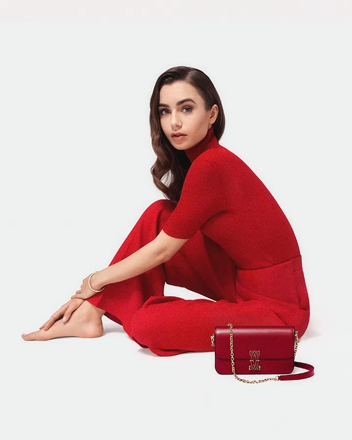 Lily Collins CARTIER Double C de Cartier