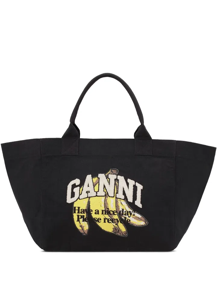 Ganni canvas tote bag提袋