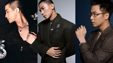 陈昱仁（Raynold Tan），陈泂江（Desmond Tan），徐彬（Xu Bin）（图：Emporio Armani，Chaumet，Tiffany & Co.）