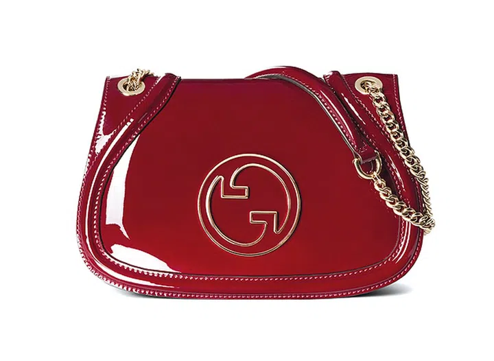 推荐：GUCCI Blondie小型漆皮链袋 $4,950