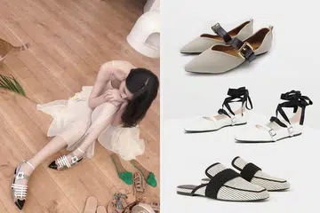 comfy flats, black and white, versatile, fashion, he sui, 何穗，时尚，平底鞋，黑白，舒适