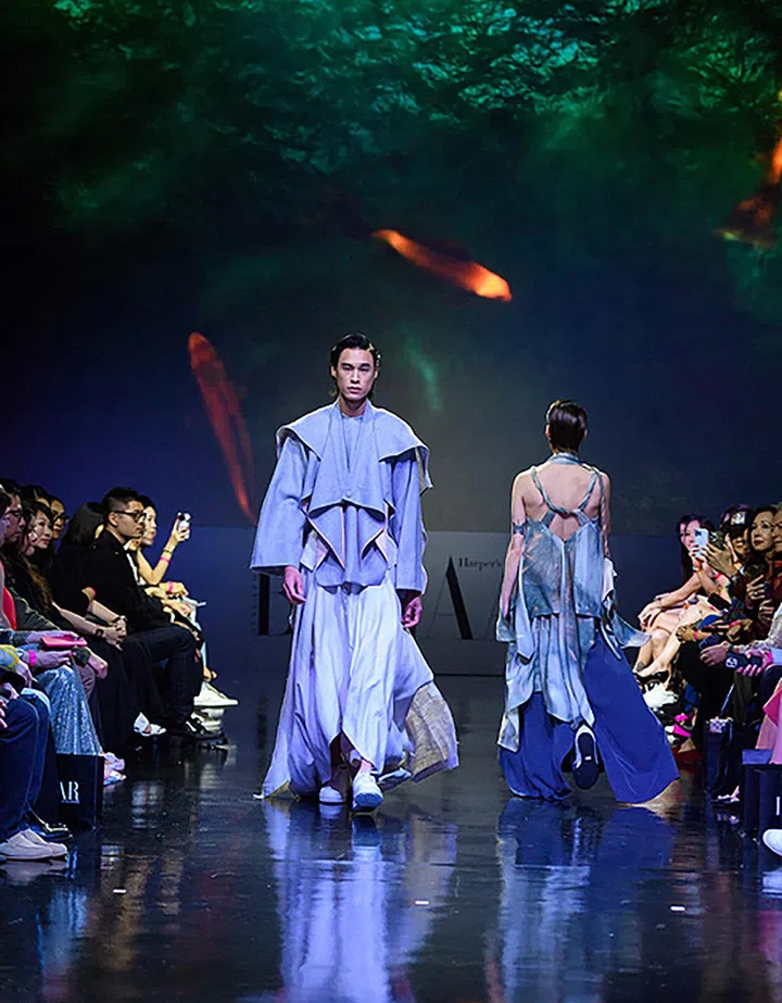 Tailored and draped clothing collection showcasing excellence for both women and men, giving Su Hui a competitive edge among finalists.