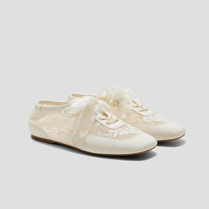 VIVAIA Square-Toe Lace-Up Sneakerinas (Cristina) $217