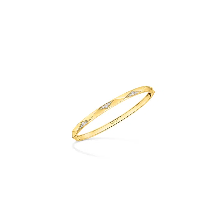 GRAFF Laurence Graff Signature yellow gold bangle with diamonds