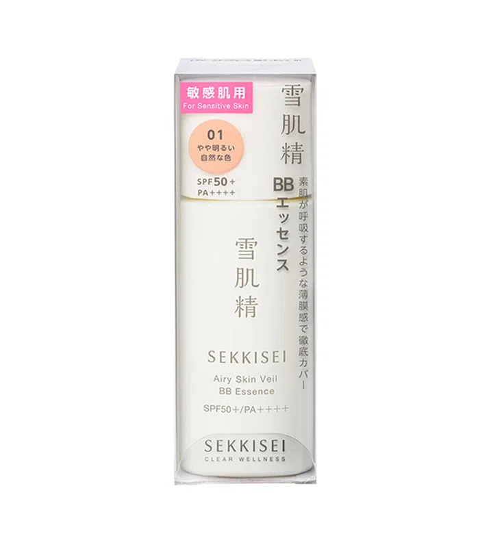 旅行好物SEKKISEI Clear Wellness Airy Skin Veil BB Essence SPF50+ / PA++++ 防晒BB霜