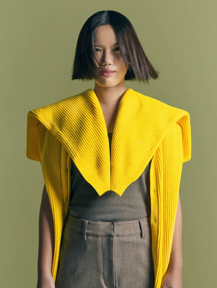 Onitsuka Tiger 针织棉质混纺开襟衫、针织棉上衣, Beaufille 聚酯纤维及人造丝裙(售于Closet)