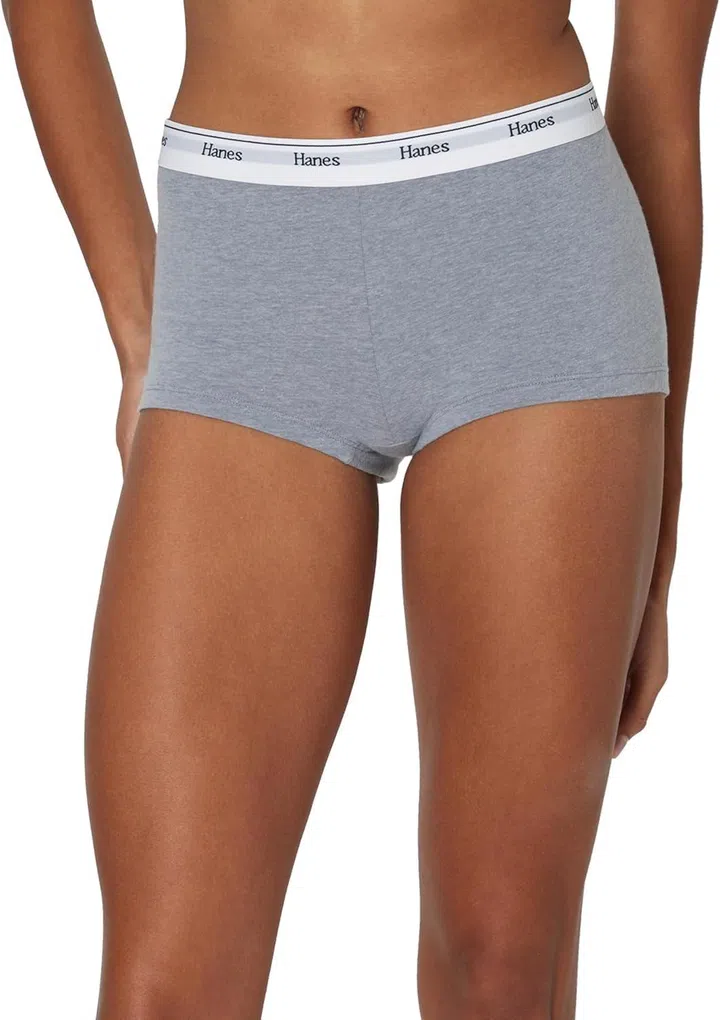 Hanes Women’s Originals Underwear, Breathable Stretch Cotton Boyshort Panties, 4-Pack $26.28-29.05 boxer brief 