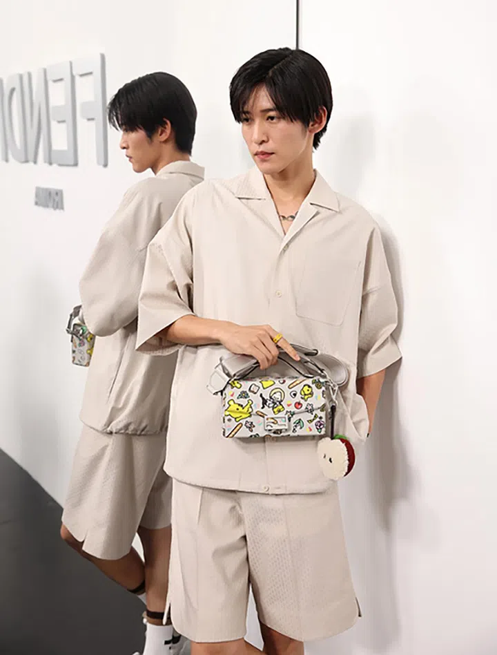MILAN, ITALY - JUNE 15: Ren Meguro attends the Fendi Spring/Summer 2025 Fashion Show during the Milan Fashion Week - Menswear Spring/Summer 2025 at Superstudio Maxi on June 15, 2024 in Milan, Italy. (Photo by Daniele Venturelli/Getty Images for Fendi)