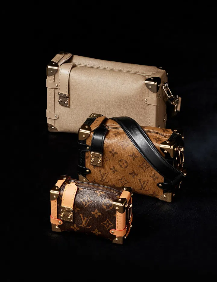 (From top) Louis Vuitton Side Trunk MM bag $6,050, Side Trunk PM bag $5,150, Pico Side Trunk bag $4,800