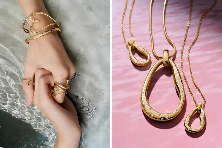 Pandora Essence bangles, rings and pendants inspired by the shimmer of rain on water.