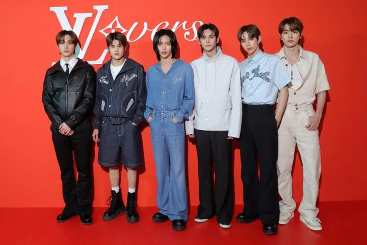 PARIS, FRANCE - JANUARY 16: RIIZE attends the Louis Vuitton Menswear Fall/Winter 2024-2025 show as part of Paris Fashion Week on January 16, 2024 in Paris, France. (Photo by Victor Boyko/Getty Images for Louis Vuitton)