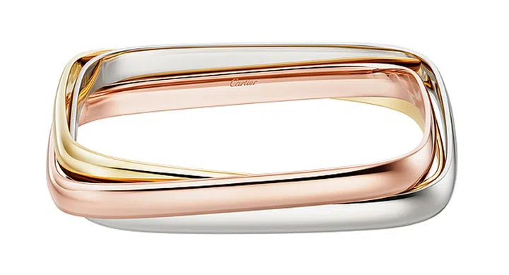 CARTIER Trinity白金、玫瑰金及黄金手镯 $27,200