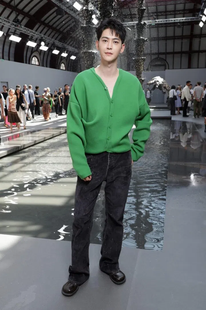 PARIS, FRANCE - JUNE 24: Tang Xiaotian attends the Loewe Menswear Spring/Summer 2024 show as part of Paris Fashion Week on June 24, 2023 in Paris, France. (Photo by Pascal Le Segretain/Getty Images for Loewe)