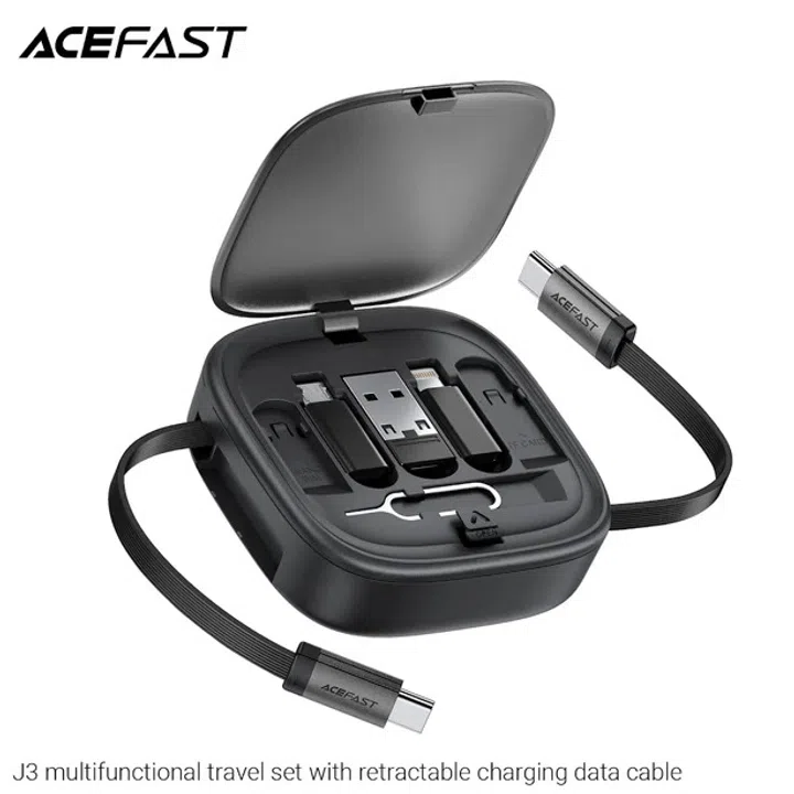 Acefast J3 Multi Function Travel Set With Retractable Charging Data Cable