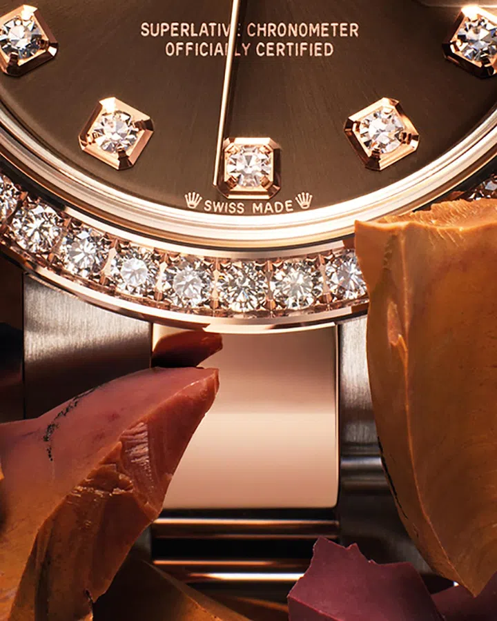 Oyster Perpetual Lady-Datejust - Close-up on the Swiss Made