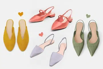 office wear, casual wear, flats, comfy, vibrant, 平底鞋，时尚，穿搭，上班，