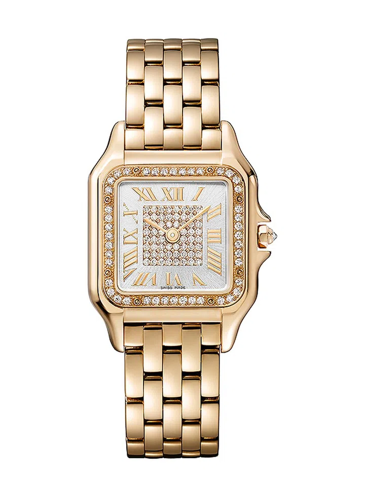 Cartier Panthère de Cartier, quartz movement, rose gold medium watch with diamonds$48,700（图：Cartier提供）