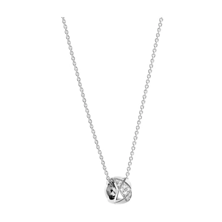 Chanel Coco Crush, white gold small necklace with diamonds $5,950