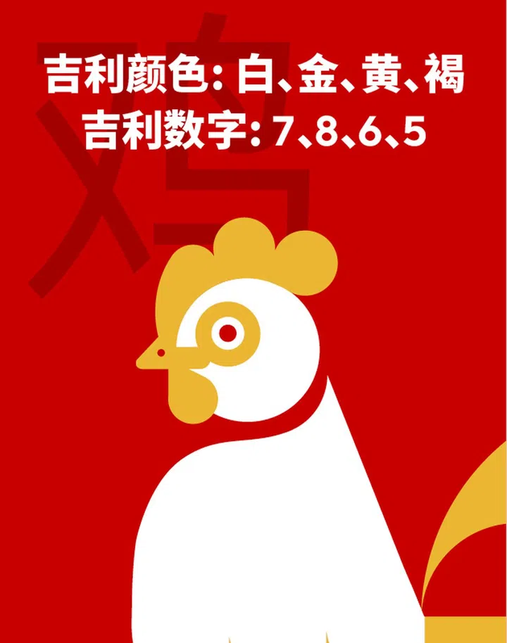 鸡 幸运色数字