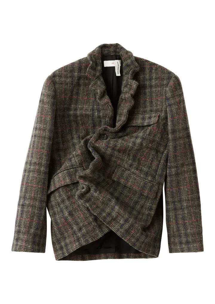 H&M Glenn Martens foil blazer $299.90
