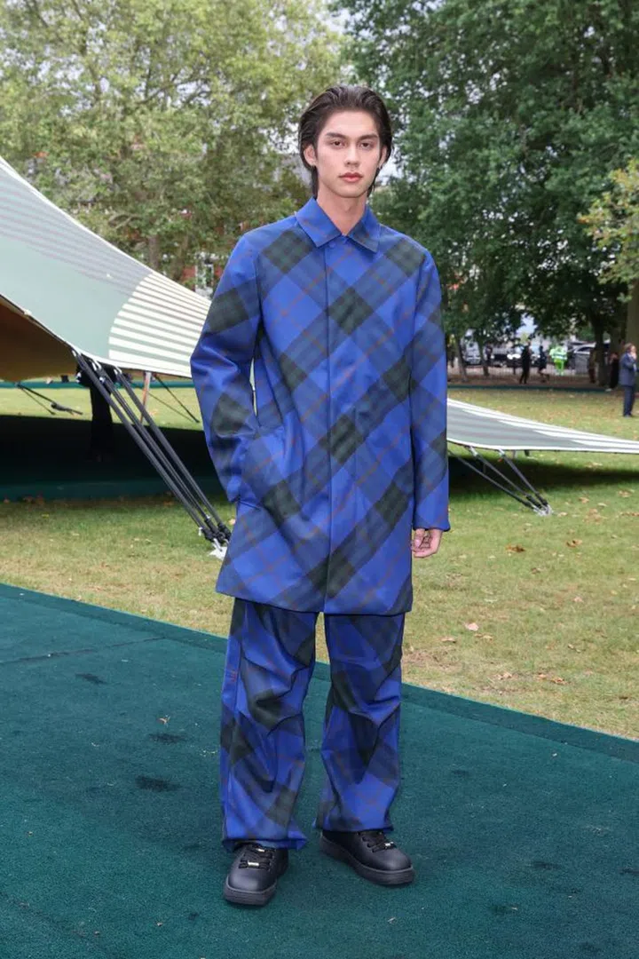 LONDON, ENGLAND - SEPTEMBER 18: Bright aka Vachirawit Chivaaree attends the Burberry Spring Summer 2024 show during London Fashion Week on September 18, 2023 in London, England. (Photo by Dave Benett/Getty Images for Burberry)