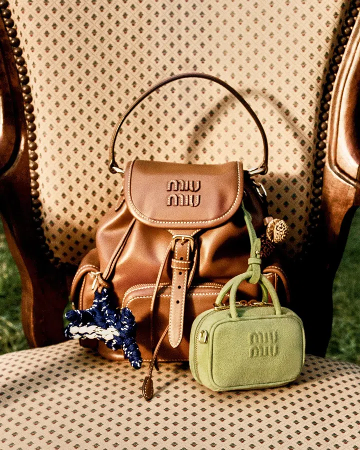Miu Miu皮革背包