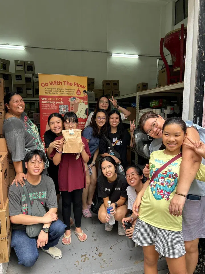 新加坡依然有些女性面对“月经贫穷”问题，为此一群热心志工协助为有需要人士献上爱心。（图：受访者提供）