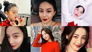 快看女艺人们的拜年红唇