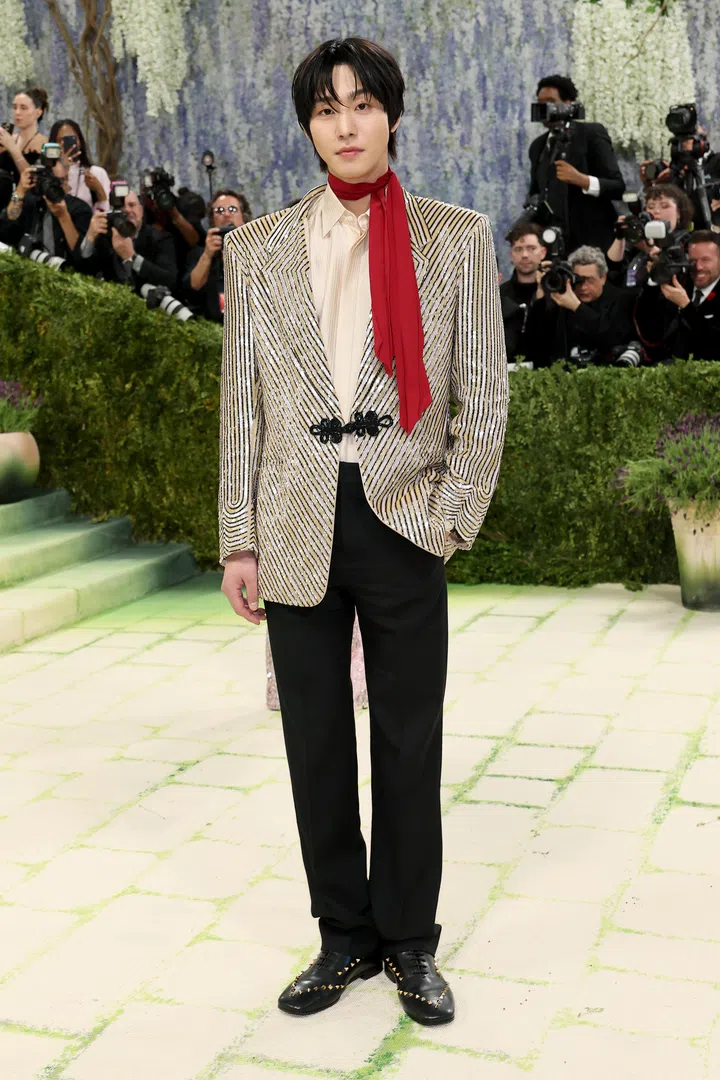 Ahn Hyo-seop attends the 2026 Met Gala celebrating “Costume Art” at the Metropolitan Museum of Art