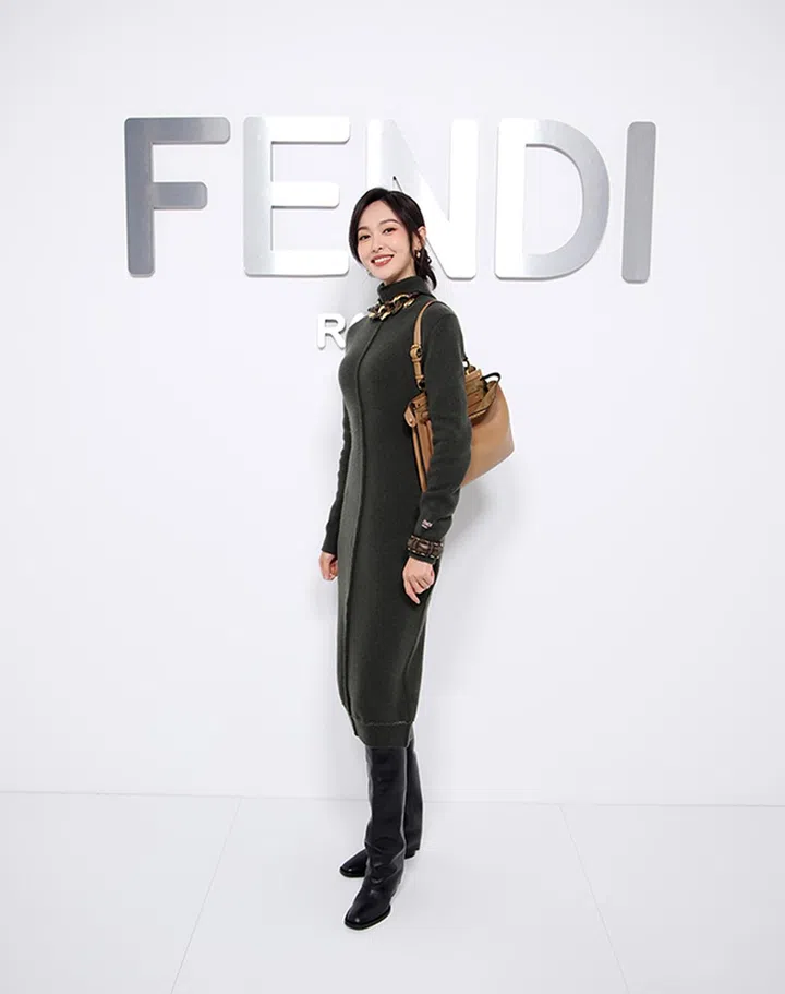 MILAN, ITALY - SEPTEMBER 17: (EDITORS NOTE: This image has been retouched) Yan Tang is seen arriving at the Fendi fashion show during Milan Fashion Week Womenswear Spring/Summer 2025 on September 17, 2024 in Milan, Italy. (Photo by Daniele Venturelli/Getty Images for Fendi)