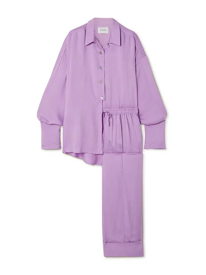 EXCLUSIVE Sizeless Viscose Pajama Set. Please refer to styling notes
