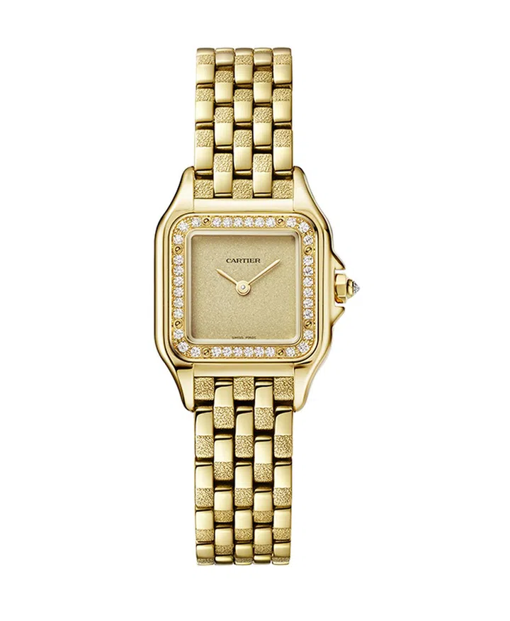 Cartier Panthère de Cartier, quartz movement, yellow gold small watch with diamonds $41,000（图：Cartier提供）