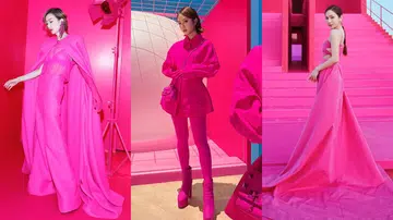 celebs valentino pink 明星 粉色造型