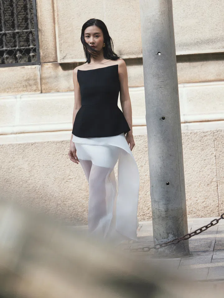 Gemme x Salina Chai 
bridget top $50
lucia organza two way skirt $53