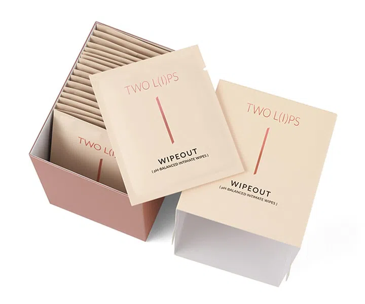 TWO L(I)PS Wipeout 私处护理湿巾 $18/20片