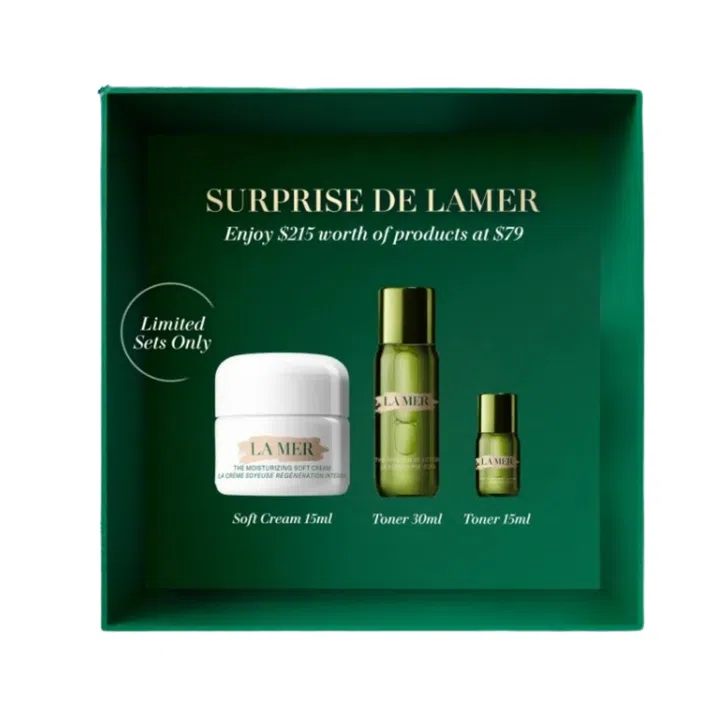 旅行好物LA MER Facial Moisturizer & Treatment Lotion Skin care value set kit脸霜试用套组