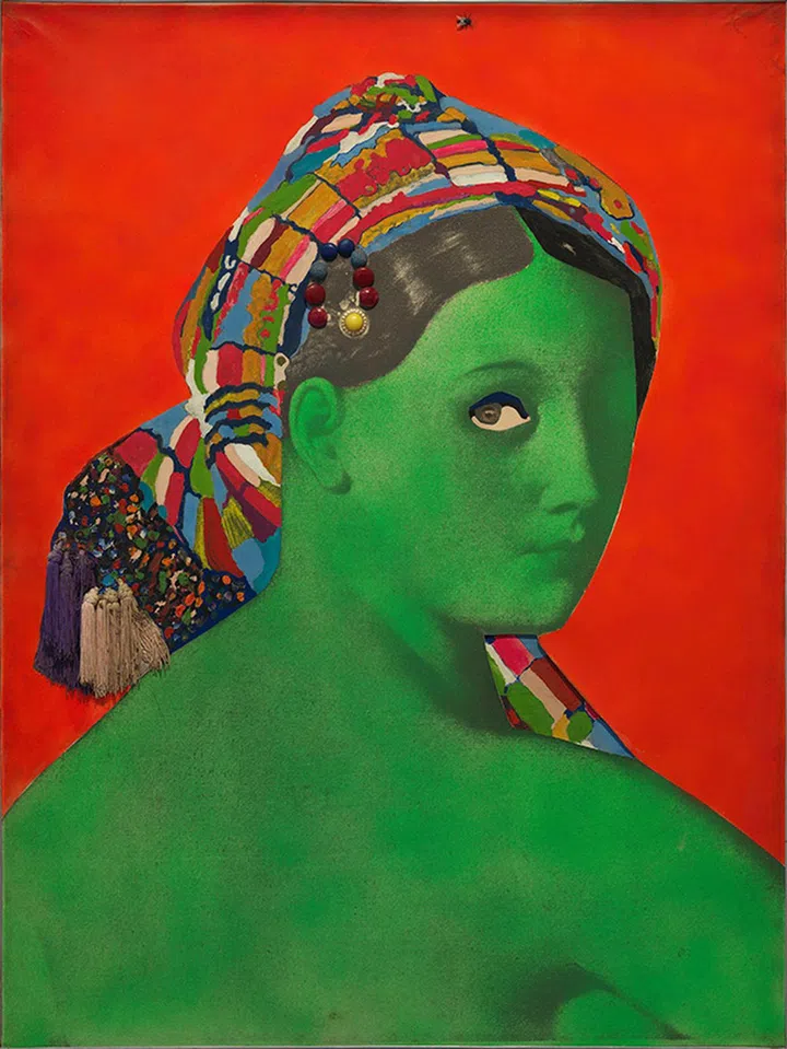 法国画家Martial Raysse作品《Made in Japan - La grande Odalisque》 (© ADAGP, Paris © Centre Pompidou, MNAM-CCI, Dist. RMN-Grand Palais/Philippe Migeat)