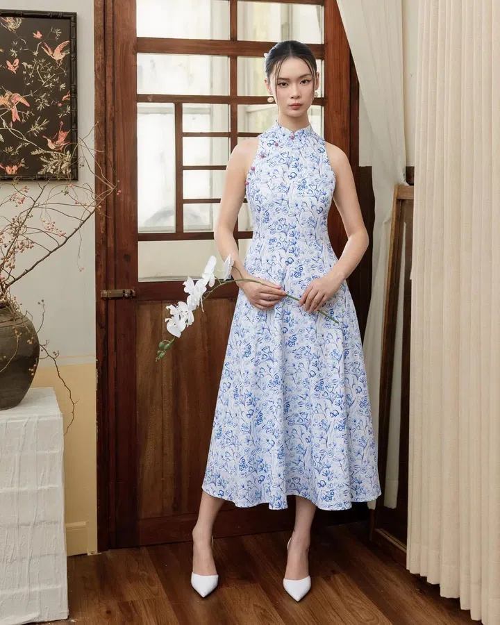 DOTTED LINE Becky Cheongsam Dress $219