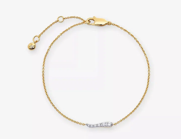 Monica Vinader Riva 18K金镀层纯银手链