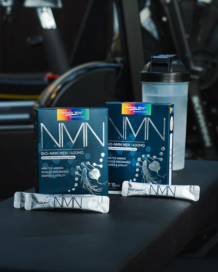 Holistic Way Bio-NMN Men 400mg supplement formulated for men to support daily energy, stamina and overall vitality.