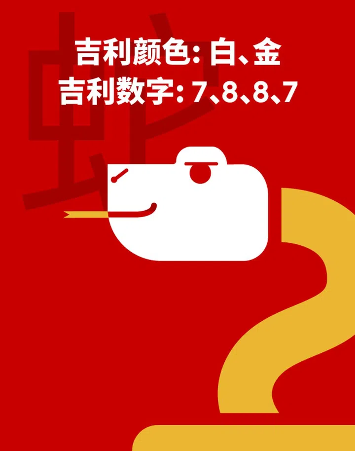 蛇 幸运色数字