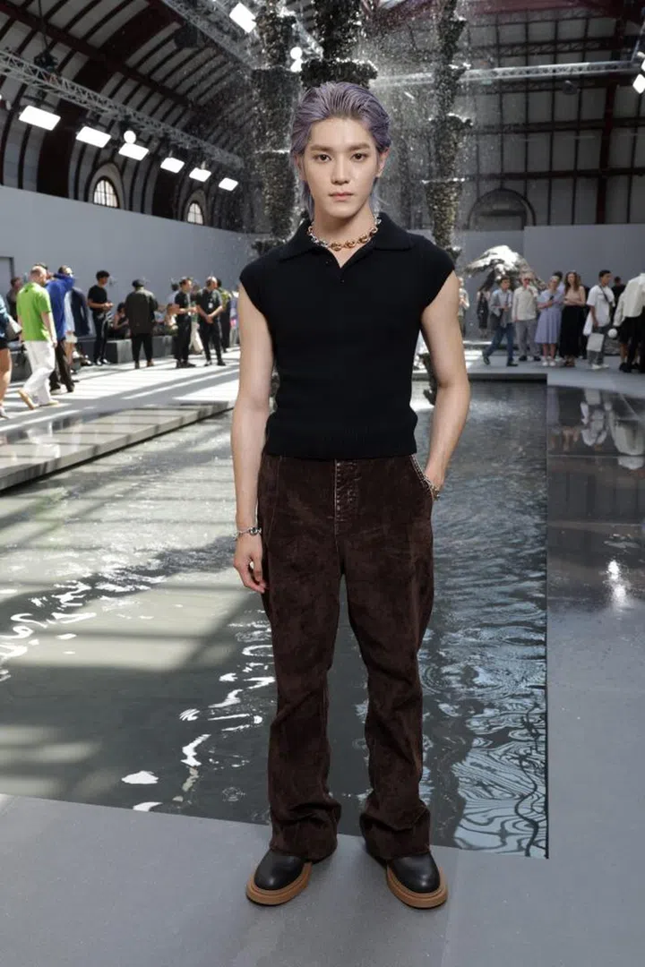 PARIS, FRANCE - JUNE 24: Taeyong attends the Loewe Menswear Spring/Summer 2024 show as part of Paris Fashion Week on June 24, 2023 in Paris, France. (Photo by Pascal Le Segretain/Getty Images for Loewe)