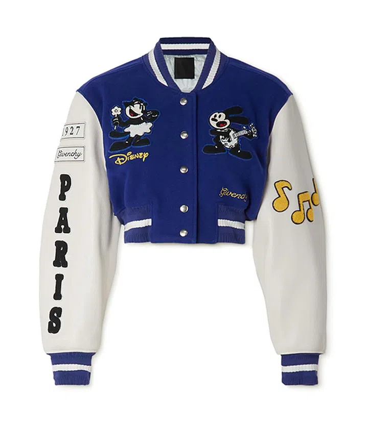 **PLEASE HOLD FOR EIPP 12/01 & WN 16/01**CROPPED VARSITY LEATHER SLEEVES