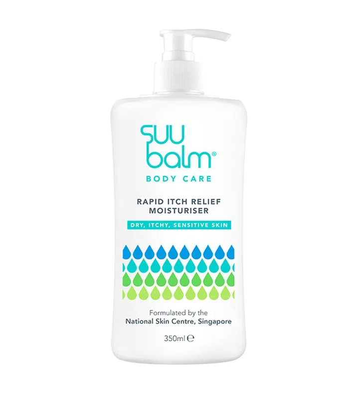 2015年成立的本地护肤品牌Suu Balm，由新加坡国家皮肤中心的高级皮肤科顾问医生Tey Hong Liang, Senior创办。其经典产品Rapid Itch Relief Moisturiser经改良后，依旧保有能有效改善肌肤痕痒的轻薄质感，新配方更是100%纯净且不含任何防腐剂，多种不同亲肤的神经酰胺成分，更能够为肌肤更好地保湿滋润。