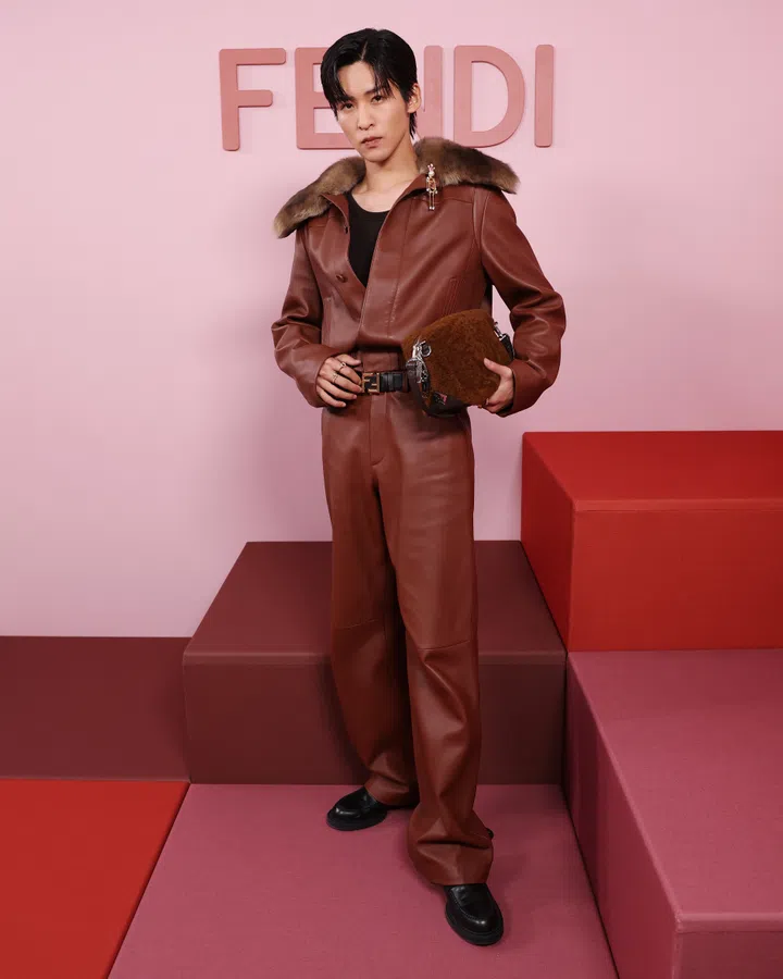 日本男星目黒莲（Meguro Ren）出席Fendi 2026男女装秀