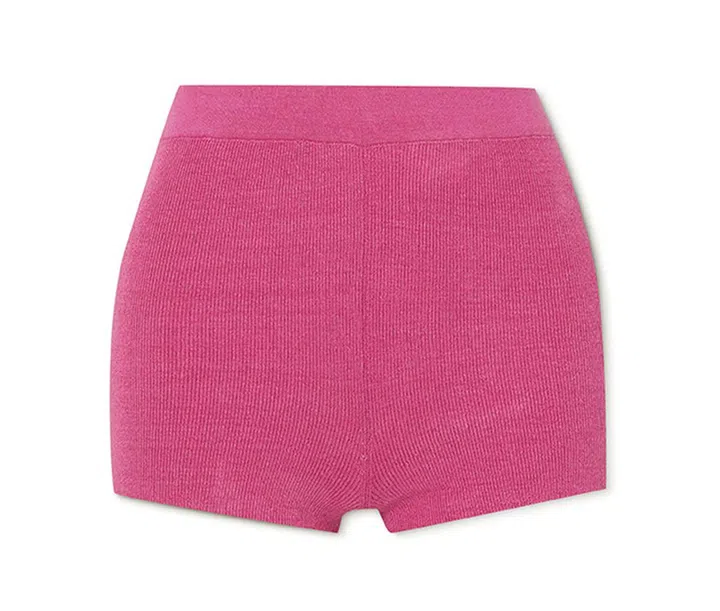 EXCLUSIVE: Arancia rib-knit mini biker shorts
