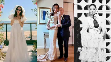 asian celebs unusual Wedding Gown 明星婚纱