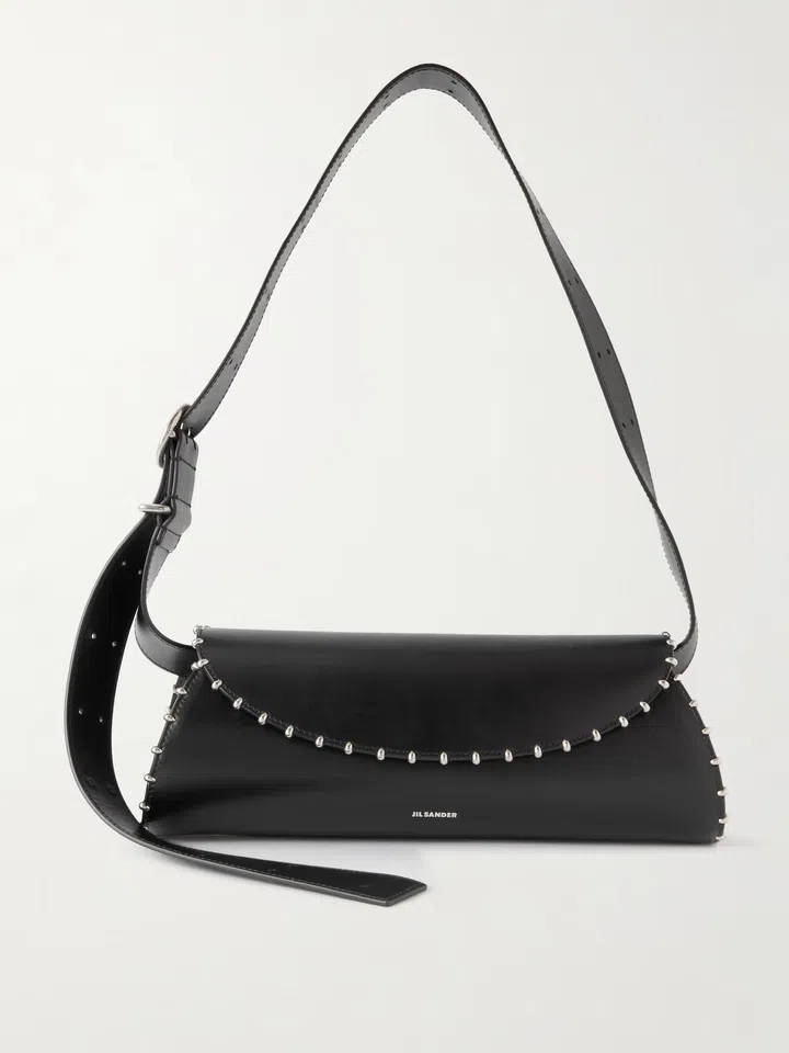 Jil Sander Cannolo small embellished leather shoulder bag手袋