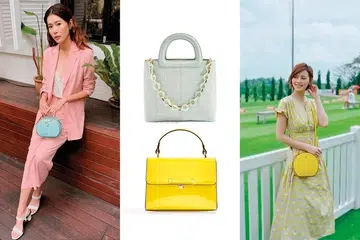 singapore artists, celebs, fashion, pastel bag, ootd, trendy, small bag, weekend outing, dating, 粉系包，小包包，时尚，穿搭，