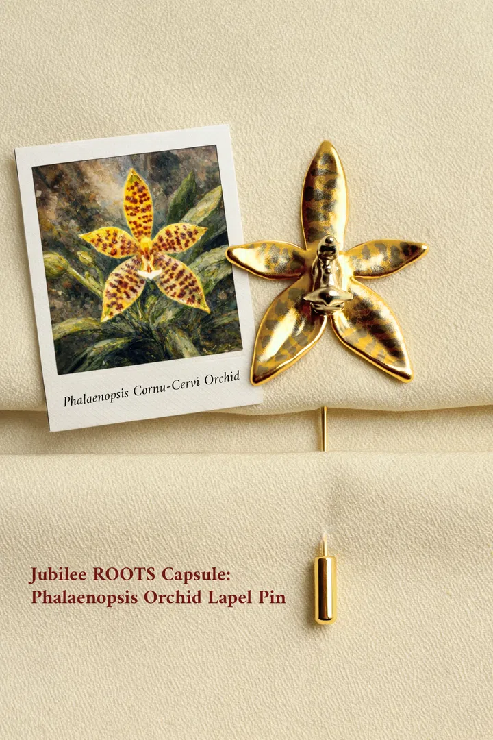 RISIS Phalaenopsis Orchid领针 $190
以天然Phalaenopsis兰花封存于24K瑞士金与钯金之中